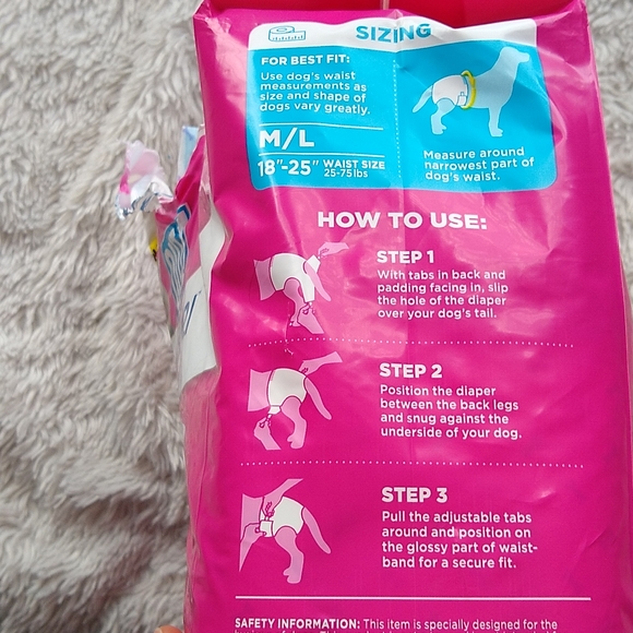 Dog Diapers - Comfort-Dri disposable size M/L - Picture 5 of 6